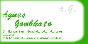 agnes gombkoto business card